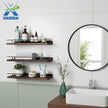 Floating Shelves Set of 3, 15.74 inches Rustic Wood Wall Shelves for Bathroom，Bedroom, Living Room, Kitchen & Book, Hanging Display Decor Organization Shelf with 22 lbs Capacity