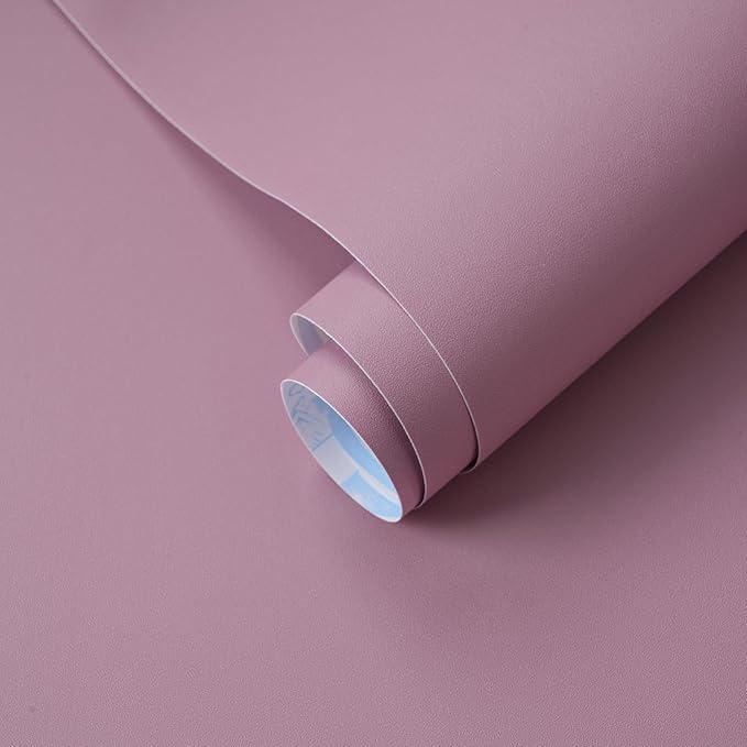 HeloHo Pink Wallpaper Peel and Stick Contact Paper Self-Adhesive Removable Vinyl Wall Paper Thickening Upgrade Embossed Renter Friendly Wallpaper for Girls Room Cabinets Countertop Bedroom 118"X15.7"
