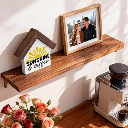 MBL Sunshine Coffee Bar Decor - Wood You Are My Sunshine Bar Tiered Tray Decorations for Home Cafe Kitchen Office Shelf Counter Table Coffee Lover Gifts for Women Men Friends Coworkers