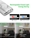 goodland Under Cabinet Lighting 80 LED Closet Light, Motion Sensor Lights Indoor USB Rechargeable Dimmable Stick-on Night Light Bar for Kitchen, Wardrobe, Garage, Stairs, Bedroom (3 Packs)