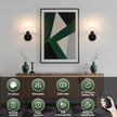 Rechargeable Battery Operated Wall Sconces Set of 2,Black Wall Lights with Remote,Dimmable Wall Lamp with Pleated Shades,15 Colors Wireless Bathroom Vanity Wall Light for Bedroom Living Room Hallway