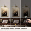 JOOSENLUX Battery Operated Picture Lights Gold Wall Lights Wireless Flexible Neck with Remote Rechargeable Wall Lights for Pictures 16