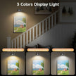 3 Pack Picture Light for Wall with 1200mAh Rechargeable Battery Operated Lights Remote Dimmable Timer Painting Light Magnetic 3 Adjustable Lighting RGB Modes Wall Decor Lights for Living Room (Black)