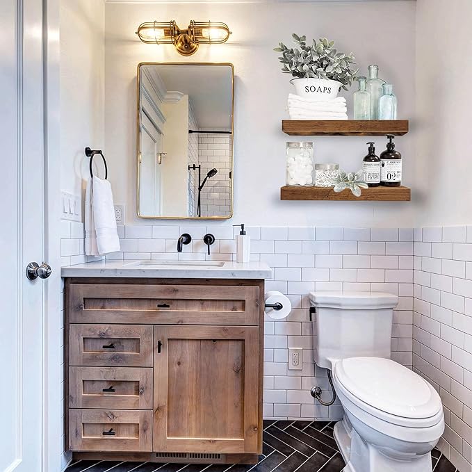 QEEIG Bathroom Floating Shelves for Wall - 15.7