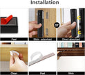 WOBANE Rechargeable Motion Sensor Strip Light, LED Closet Lights, Upgraded Battery Operated LED Strip Light for Wardrobe,Stair,Pantry,Cabinet,Cupboard,Bed,Locker,2700K Warmwhite,Black,6.56ft,2 Pack