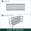 Smiry Bamboo Shoe Rack for Closet, 3 Tier Long Wooden Stackable Shoe Organizer, Free Standing Shoes Storage Shelf for Entryway, Front Door Entrance, Grey