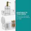 Navaris Clear Acrylic Shower Shelves (Set of 2) - Stick On or Screw Mount Adhesive Shelves for Bathroom - No Drilling or Nails Thin Plastic Wall Shelf
