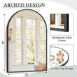 Arched Wall Mirror 36x24 Inch Black Bathroom Vanity Mirror with Metal Frame, Modern Arch Mirror for Bedroom, Living Room, Entryway, Wall Mounted Decorative Mirror