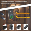 Picture Lights for Wall Battery Operated, Rechargeable Wireless Lights for Pictures on Wall with 3 Color Dimmable Remote for Painting Gallery Dartboard Poster Bedroom Frame Art Decor - Black 16 inch