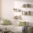Floating Shelves Set of 3, Home Wood Wall Shelf, Farmhouse Shelf for Bedroom, Wall Mounted Floating Shelf for Living Room, Bedroom, Bathroom, Kitchen, Office (Gold-4pcs)