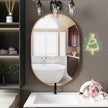 Oval Bathroom Mirror Capsule Wall Vanity Mirror, 24