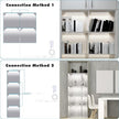 JUSJUBR Black Shell Display Case Lights, LED Lights for Display Case with Memory Function, 4x12 Inch Bookshelf Lighting, LED Cabinet Lights for Shelf, Cold White 6000K