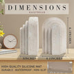 Heavy Duty Book Ends for Shelves, Decorative Book Stopper for Shelves, Resin Decor Bookends for Heavy Books, Modern Home Decor Aesthetic Bookend Aesthetically Pleasing Layered Arch Design, Set of 2