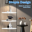 3Pcs Corner Mounting Shelf 20cm Wall Mounted Space Saving Wall Corner Shelf Easy to Install Corner Floating Shelves Minimalist Corner Wall Shelf for Bedroom Living Room Bathroom ZHAZHAMO