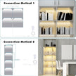 JUSJUBR 4PCS x 12inch Display Cabinet Lights Warm White, Dimmable LED Shelf Lighting with Memory Function, Bookshelf Lighting, LED Lights for Display Case/Pantry/Closet/Safe, 3000K