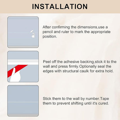 4-Piece 35.4-Inch Top Rails, Compatible with Our Wall Molding Trim Kit for Accent Wall