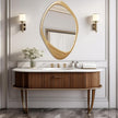 AAZZKANG Large Wall Mirror with Irregular Wood Framed 28