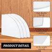 4 Pcs Floating Corner Shelf with Mounting Accessories, Wooden Round Corner Wall Shelves, Wall Mounted Corner Storage Shelf for Bathroom, Bedroom, Living Room (White)