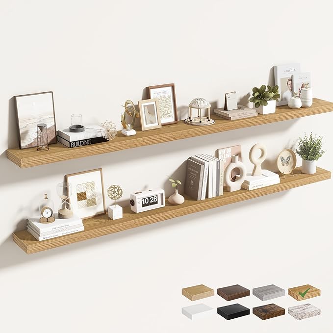 72 Inch Floating Shelves for Wall 2 Pack, 72