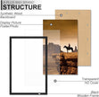 A PLUS MAX 14x20 Picture Frame Set of 3, Black Engineered Wood Frame for 14 x 20 Inch Picture Poster Photo, Light Weight 14 by 20 Frame with Wood-grain for Wall - 3 Pack/Black/14 x20