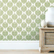 RoomMates RMK11513WP Hygge Fern Damask Green Peel and Stick Wallpaper