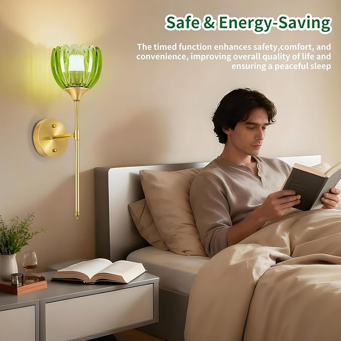 Battery Operated Wall Sconce Set of 2, Rechargeable Wireless Wall Sconce Lights with Glass Lampshade, 5000mAh Dimmable Bulbs with Remote,15 Colors Wireless Wall Lamps for Bedroom Living Room