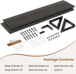 Axeman 32 Inch Floating Shelves | 8 Inch Deep Black Wood Wall Shelves Set of 2 | 31.5