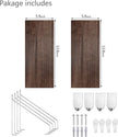 MITIME Floating Shelves Set of 2 Rustic Solid Wood Floating Shelf Wall Storage Shelves for Living Room, Bedroom, Bathroom, Kitchen Laundry, Office,no Drill Shelf(Retro Color M+M)