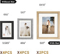 Picture Frames, Made of Real Glass and Wooden Frame, Gallery Photo Frames Set of 10 for Collage Wall Decor, Multi Sizes Including 8x10, 5x7, 4x6 for Mounting or Tabletop Display, Multi Color