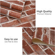 Okydoky Peel and Stick Wallpaper, Rustic Red Brick Wallpaper for Home Decoration, Kitchen Backsplash, Vinyl Self Adhesive Wall Paper for House, Workshop & Office, 17.3