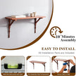 100% Solid Wood Floating Shelves for Wall, Vintage Wall Shelf Home Decor. 23.8