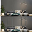 Melkus Wall Molding 3 Set Premade Wainscoting Panels for Interior Wall Décor Installed with Construction Glue Wainscoting Accent Panel Style 3
