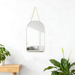 Funerom Small Decorative Arched Wall Mirror with Gold Frame, 15.8 x 9 inches, Small Modern Hanging Mirror for Bedroom Bathroom