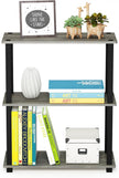 Furinno TURN-S-TUBE Storage Shelves, 3-Tier Book Shelf, Corner Shelf, Toolless Open Shelves, for Organization and Storage, Living Room, Garage, Home Office, French Oak