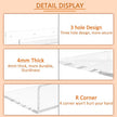 18'' Clear Acrylic Bookshelf 2 Pack, Acrylic Floating Book Shelves, Wall Mounting Invisible Ledge Book Shelf