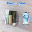 Diesisa 2pc Acrylic Wall Mount Organizer, Adhesive Clear Cabinet Door Organizer,Bathroom Shelves for Wall,No Drilling Hang Walls,with 2 Compartments, for Bathroom, Kitchen, Living Room