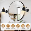 Battery Operated Wall Sconce Set of 2,Rechargeable Wall Lights with Remote Control,Black Gold Modern Wall Sconces Dimmable,15 Colors,Wireless LED Wall Lamp for Bedroom Living Room Farmhouse Hallway