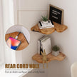 WELLAND Corner Floating Shelf Set of 2, Solid Cedar Wood 10.86 x 11.5 inches Floating Corner Shelves for Bedroom, Living Room, Bathroom, Kitchen