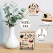 Coffee And Wine Desk Decor Sign, Rustic Wooden Sign With Stand, A Good Day Starts With Coffee And Ends With Wine Sign For Farmhouse Home Kitchen Bar Shelf Table, Gifts For Family Friends Coworker