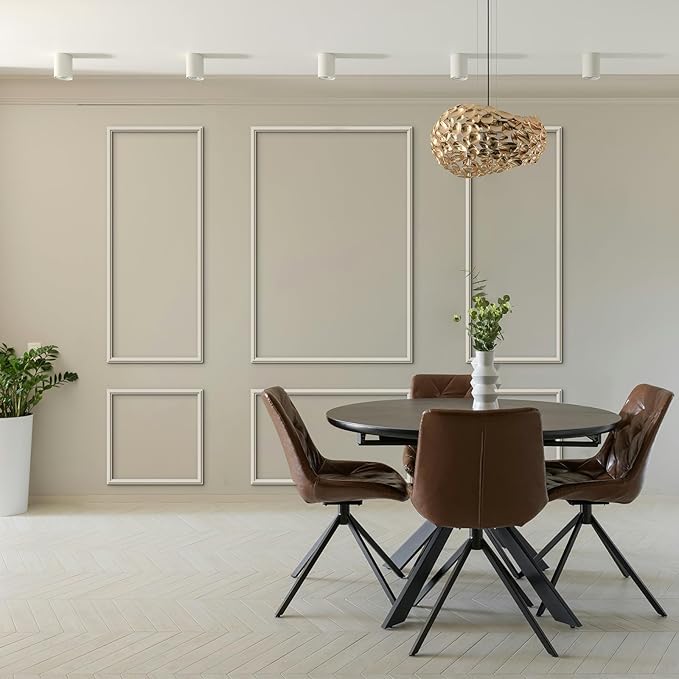 Melkus Wall Molding 3 Set Premade Wainscoting Panels for Interior Wall Décor Installed with Construction Glue Wainscoting Accent Panel Style 3