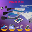 Battery Powered LED Strip Lights, Wireless RGB LED Strip Lights with 24 Keys Remote Control, 20 inch x 3 Pack for Kitchen Under Cabinet Lighting, Shelves, Under Counter, Closet, Cordless Click Light