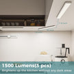 ASOKO Under Cabinet Led Light Plug in, Dimmable Daylight White 4000K, 3 Pack 12 inch Linkable Under Counter Lights 1500lm for Kitchen, Shelf, Workbench, Cupboard, Upgrade ETL Listed Plug 24V