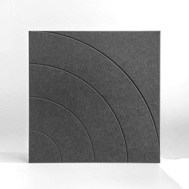 21.65" Large Square Acoustic Panels 4-Pack - Sound Absorbing Wall Panels, Noise Reducing Soundproof Decorative Felt Tiles for Home Office, Studio, Living Room - Gray Black