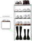 Stackable Small Shoe Rack, Entryway, Hallway and Closet Space Saving Storage and Organization (3-Tier, Green)