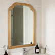 Wood Framed Bathroom Mirror for Wall, 20X30 Inch Rustic Wood Frame Wall Mirrors Decorative for Living Room, Vanity, Bedroom, Entryway and Farmhouse, Tempered Glass, Shatterproof