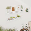 Axeman 30 Inch Floating Shelves | Picture Ledge Shelf Set of 2 | White Wall Shelves with Lip | White Picture Shelf for Wall with Ledge | Photo Ledges 30 Inch