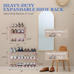 Wall Mounted Shoe Rack, 3 Tier Hanging Shoe Rack Holds 12 Pairs, 17