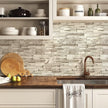 Jeweluck Stone Wallpaper Peel and Stick Brick Wallpaper 17.7”×196.8” Brick Contact Paper Peel and Stick Wall Paper Bathroom Faux Stone Backsplash for Kitchen Removable Decorative for Walls Vinyl