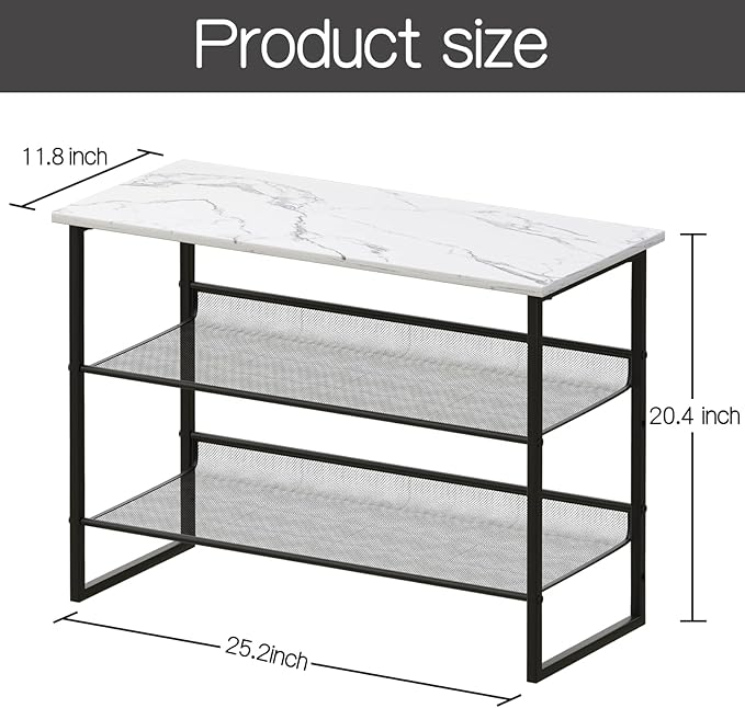 Garden 4 you Shoe Rack for Entryway 3 Tiers 11.8
