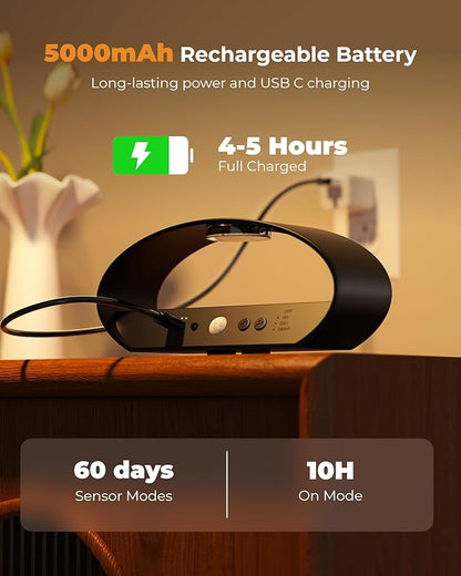 Motion Sensor Wall Light, 5000mAh Rechargeable Battery Operated Motion Sensor Light Indoor with Remote, 15 RGB and 3 Colors Dimmable, Wireless Wall Sconces for Hallway, Living Room, Stair, Bedroom